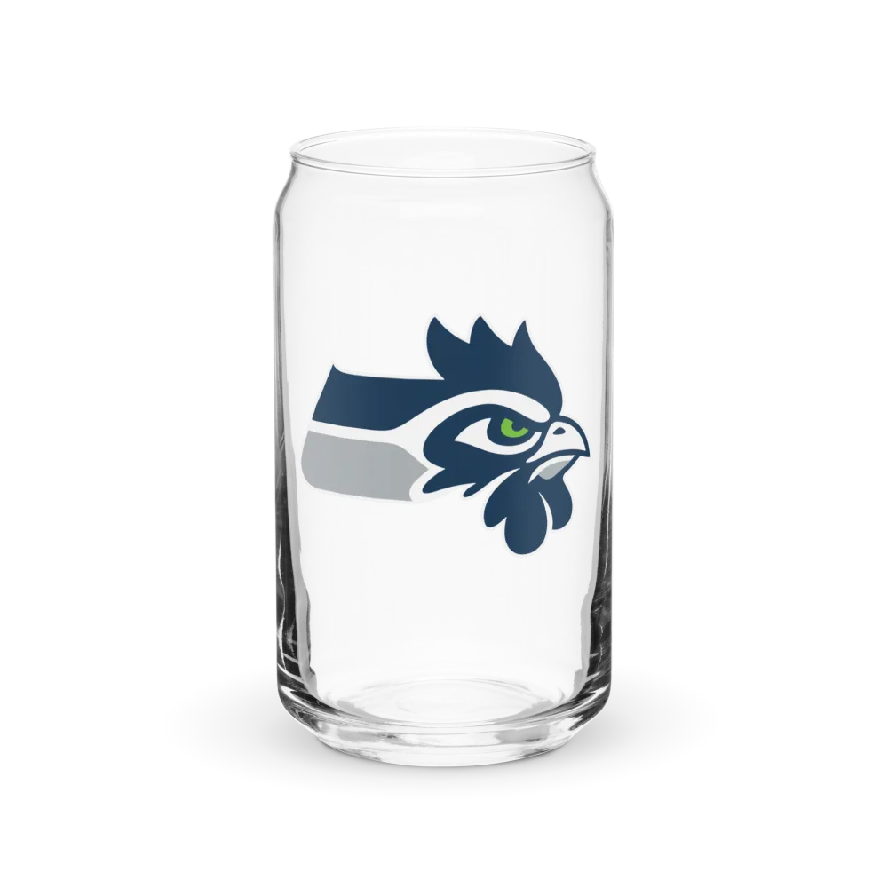 Seachickens icon logo beer can glass, 16oz